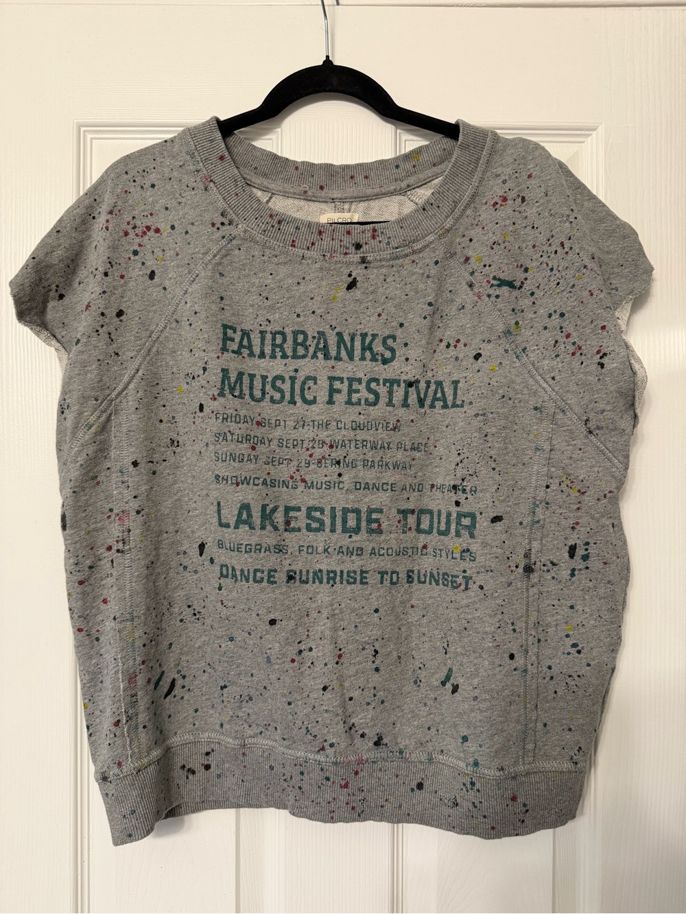 Pilcro Gray 'Fairbanks Music Festival' Kids Short-Sleeve Sweatshirt